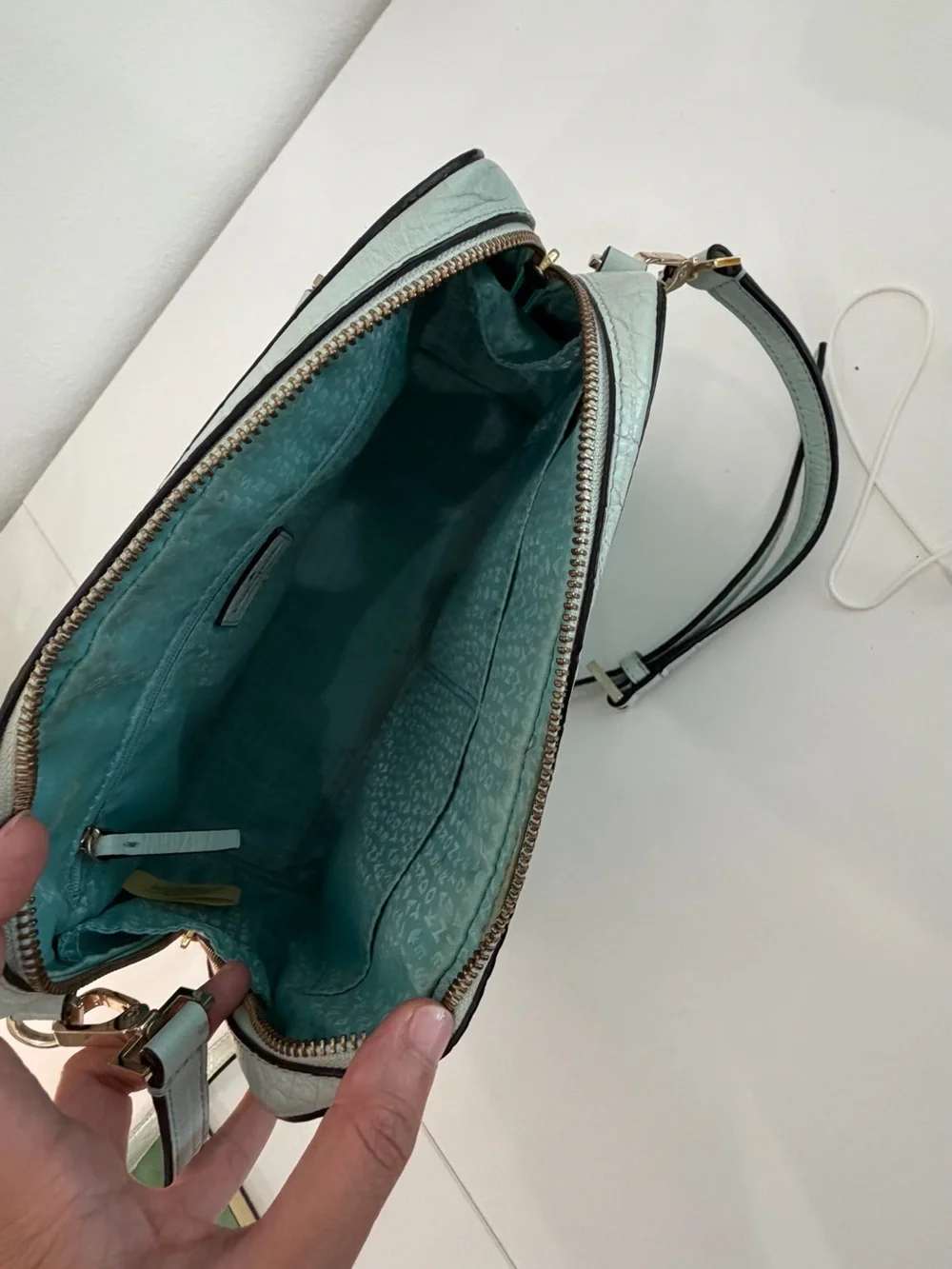 kate spade Croc-Embossed Dome Satchel in Mint